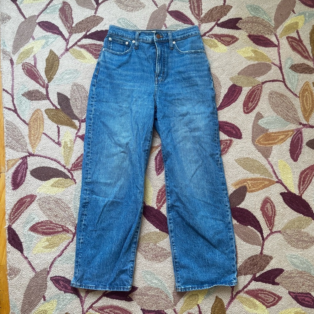 Madewell High-Rise Straight-Leg Jeans - Classic Blue Denim